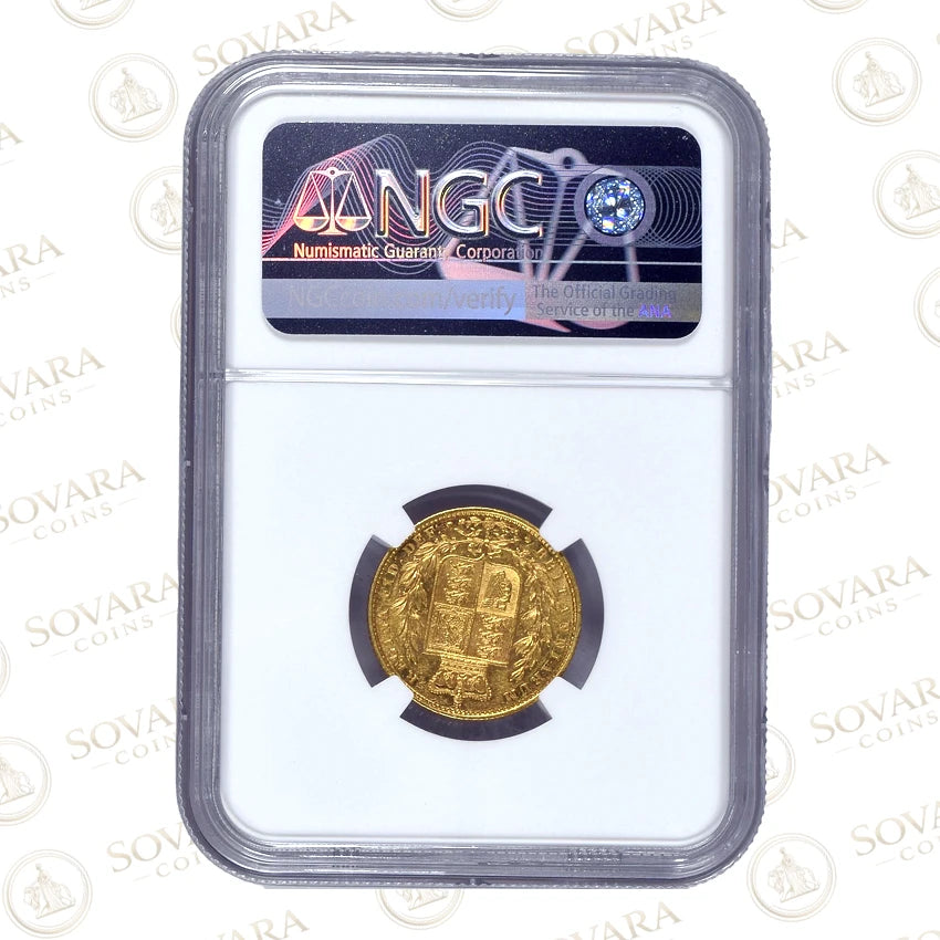 1864 Sovereign Reverse Die Number 3 Below Bow Shield Design