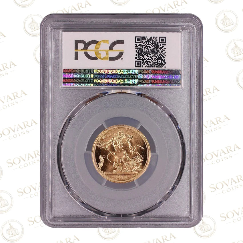 1978 Gold Sovereign reverse - Pistrucci Saint George and the Dragon