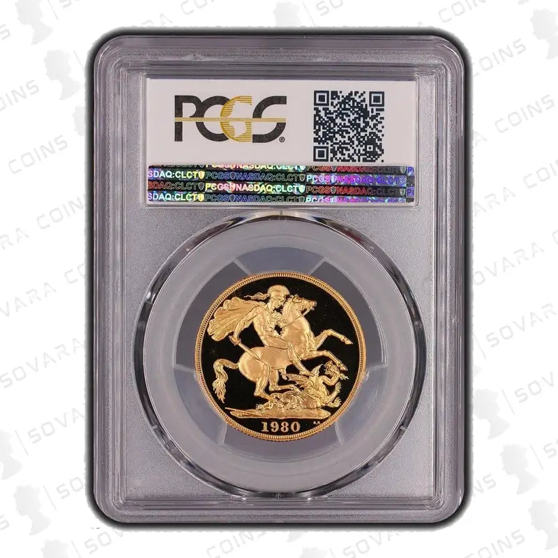 1980 Gold Proof Double Sovereign £2 Coin - PCGS PR69 DCAM