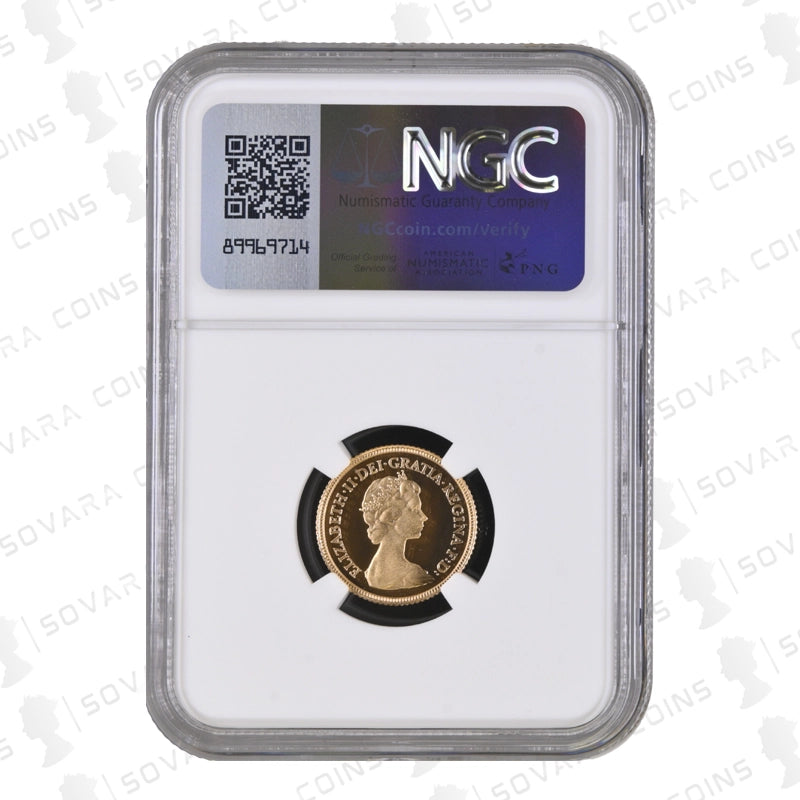 1980 Gold Proof Half Sovereign PF70 Ultra Cameo