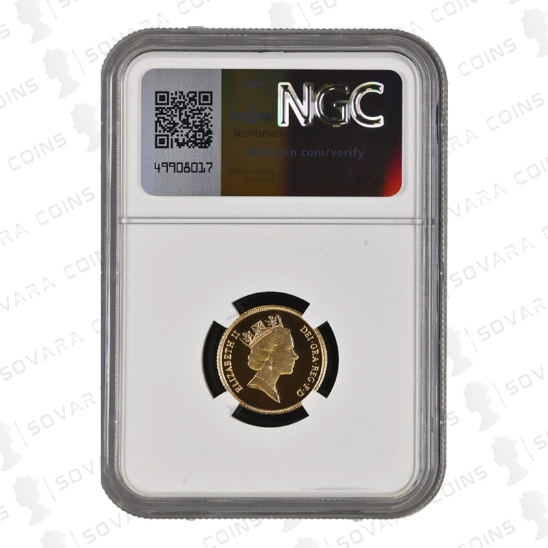 1987 Gold Proof Half Sovereign PF70 Ultra Cameo