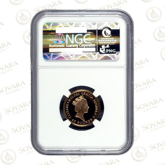 1988 1/4oz Gold Britannia Reverse Classic Philip Nathan Standing Design NGC PF70