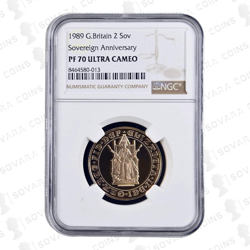 1989 Gold Proof Double Sovereign PF70 Ultra Cameo – 500th Anniversary