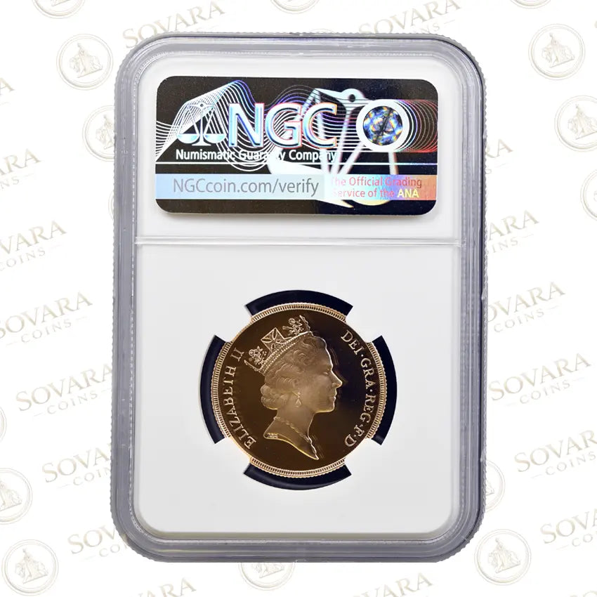 1991 Double Sovereign Reverse St George and Dragon NGC PF70 Ultra Cameo
