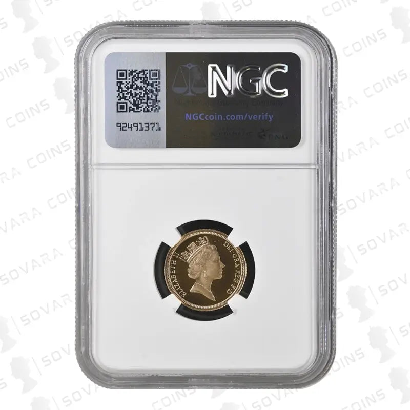 1992 Gold Proof Half Sovereign PF70 Ultra Cameo