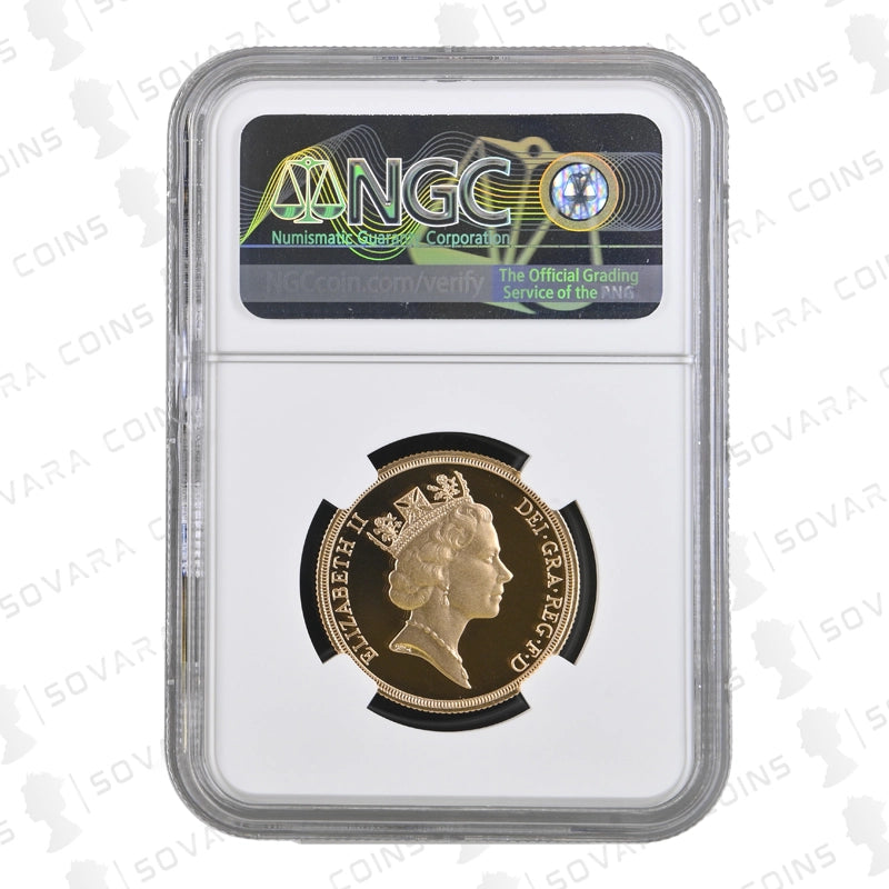 1994 Gold Proof £2 Bank of England Mule Error Coin PF69 Ultra Cameo obverse