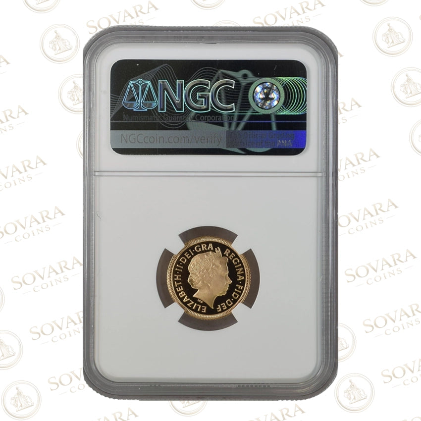 1998 proof half sovereign obverse Queen Elizabeth II portrait