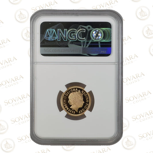 1998 proof half sovereign obverse Queen Elizabeth II portrait