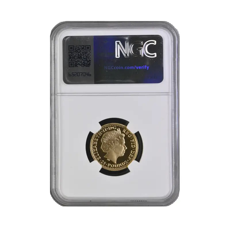 2005 £25 Seated Britannia 1/4oz Gold Proof Coin PF69 Ultra Cameo