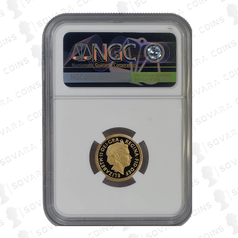 2007 Gold Proof Half Sovereign obverse – Queen Elizabeth II portrait PF70 Ultra Cameo