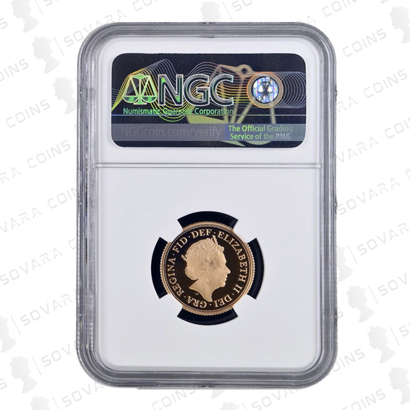2015 Gold Proof Sovereign obverse – Queen Elizabeth II fifth portrait PF70 Ultra Cameo