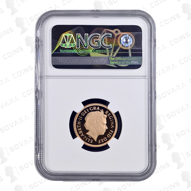 2015 Sovereign Gold Proof PF70 Ultra Cameo fourth portrait obverse and reverse