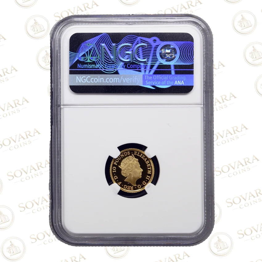 2017 30th Anniversary Britannia gold proof coin obverse - Jody Clark portrait Queen Elizabeth II