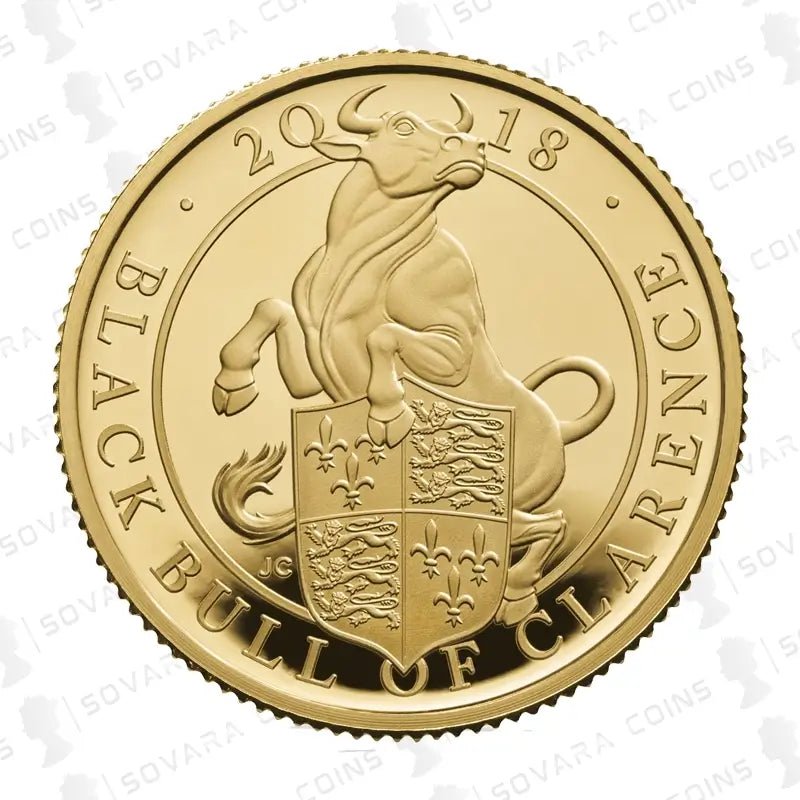 2018 Black Bull of Clarence £25 1/4oz Gold Proof Coin - Queen’s Beasts