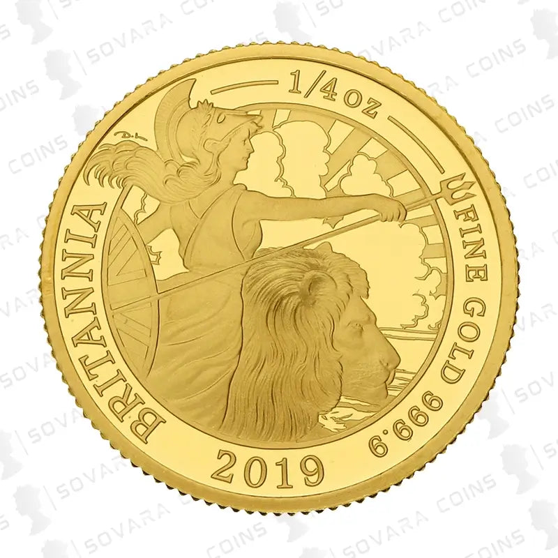 2019 Britannia £25 1/4oz Gold Proof Coin - Limited Mintage