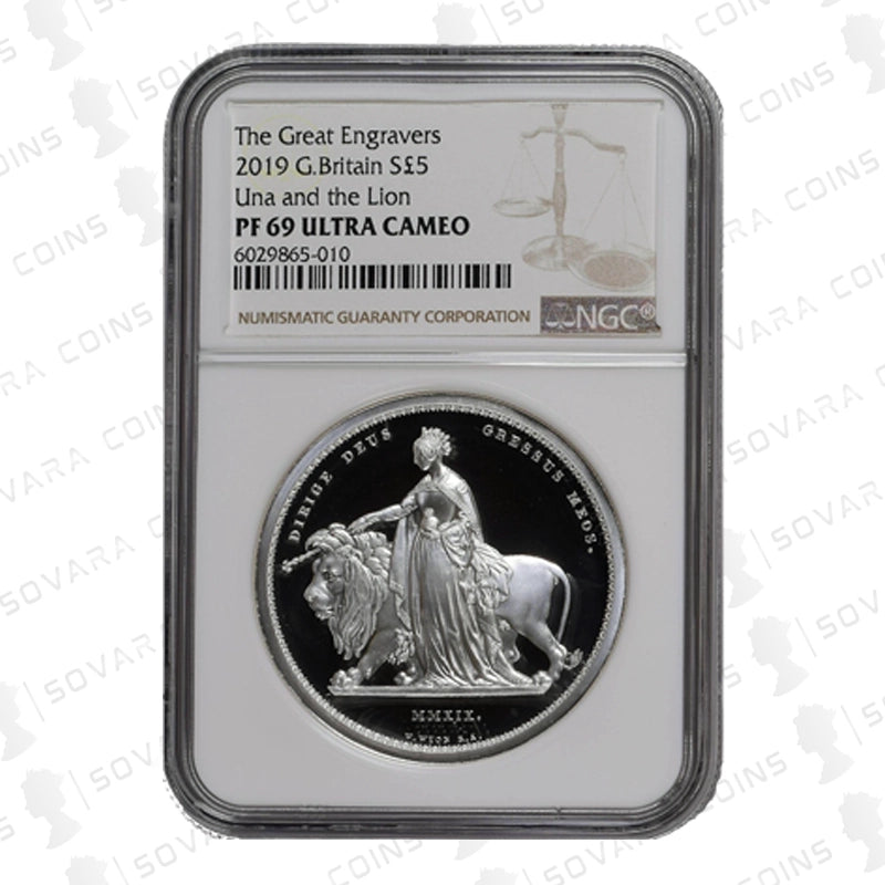 2019 Una and the Lion 2oz Silver Proof Coin NGC PF69 Ultra