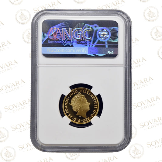 2020 David Bowie gold proof coin Queen Elizabeth II portrait