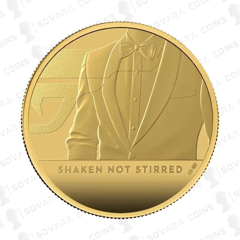 2020 UK James Bond Shaken Not Stirred Quarter Ounce Gold Proof Coin