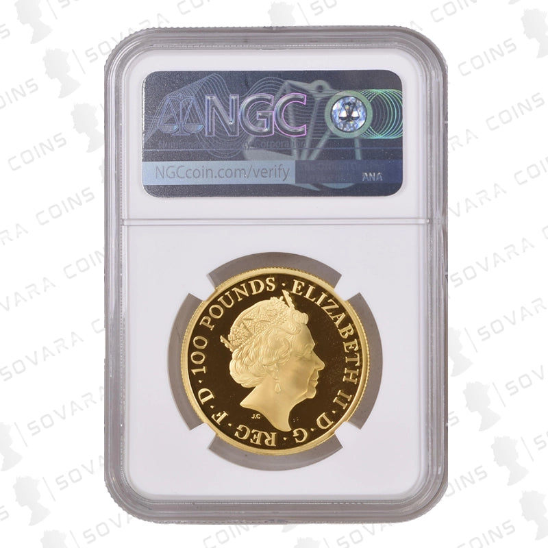 2021 The Gold Standard 1oz Gold Proof Coin obverse – Queen Elizabeth II portrait PF70 Ultra Cameo