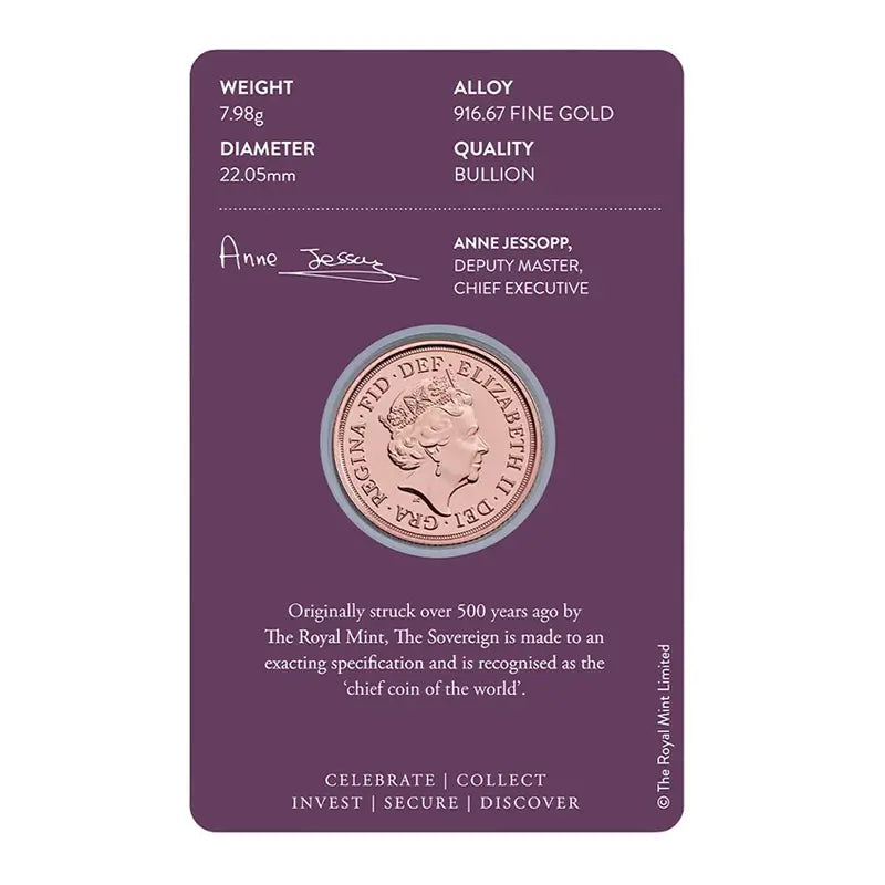 2022 Full Jubilee Sovereign Gold Coin – In Presentation Pack