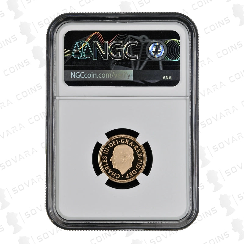 2022 Memorial Gold Proof Half Sovereign graded PF70 Ultra Cameo in NGC holder