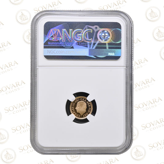 Reverse of the 2022 Memorial Gold Proof Quarter Sovereign PF70 Ultra Cameo in NGC holder