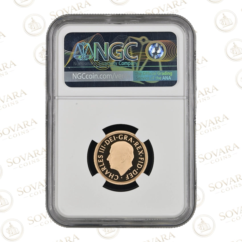 NGC PF70 Ultra Cameo label 2022 memorial piedfort sovereign