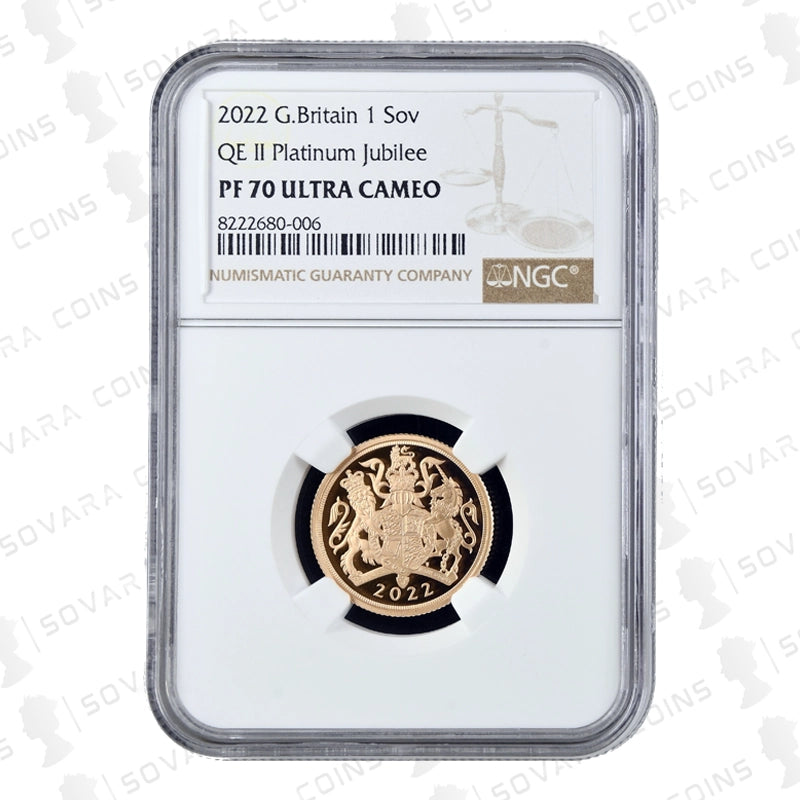 2022 Sovereign Gold Proof PF70 Ultra Cameo Platinum Jubilee