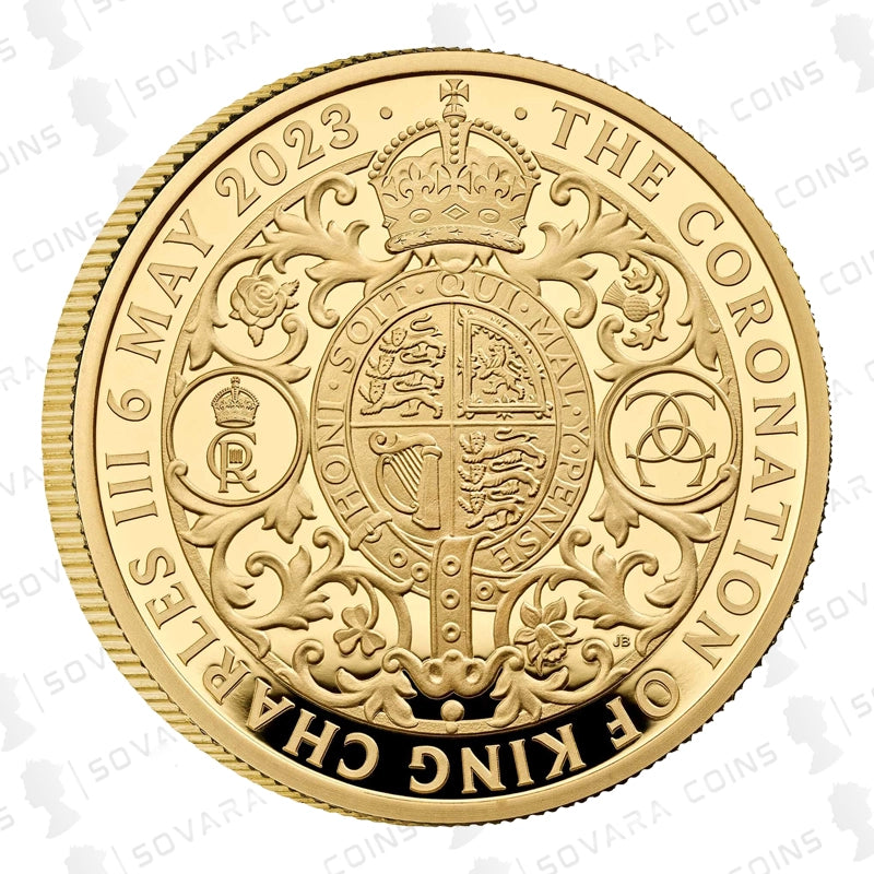 2023 King Charles III Coronation 1oz Gold Proof coin reverse