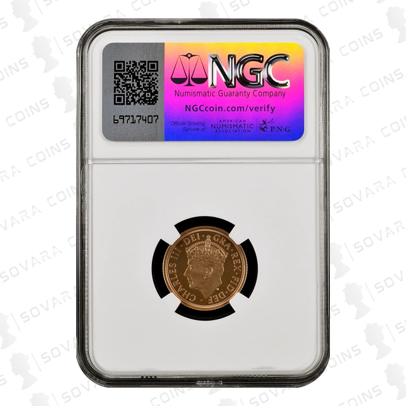 2023 King Charles III Coronation Half Sovereign Matte Proof – PF70 Matte