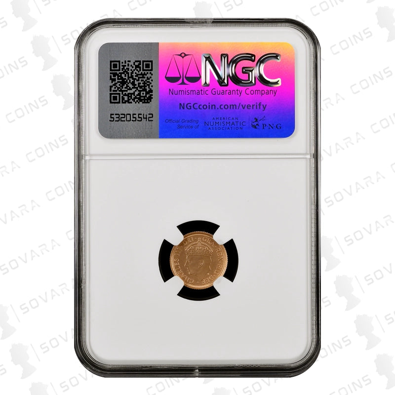 2023 King Charles III Coronation Quarter Sovereign Matte Proof – PF70 Matte