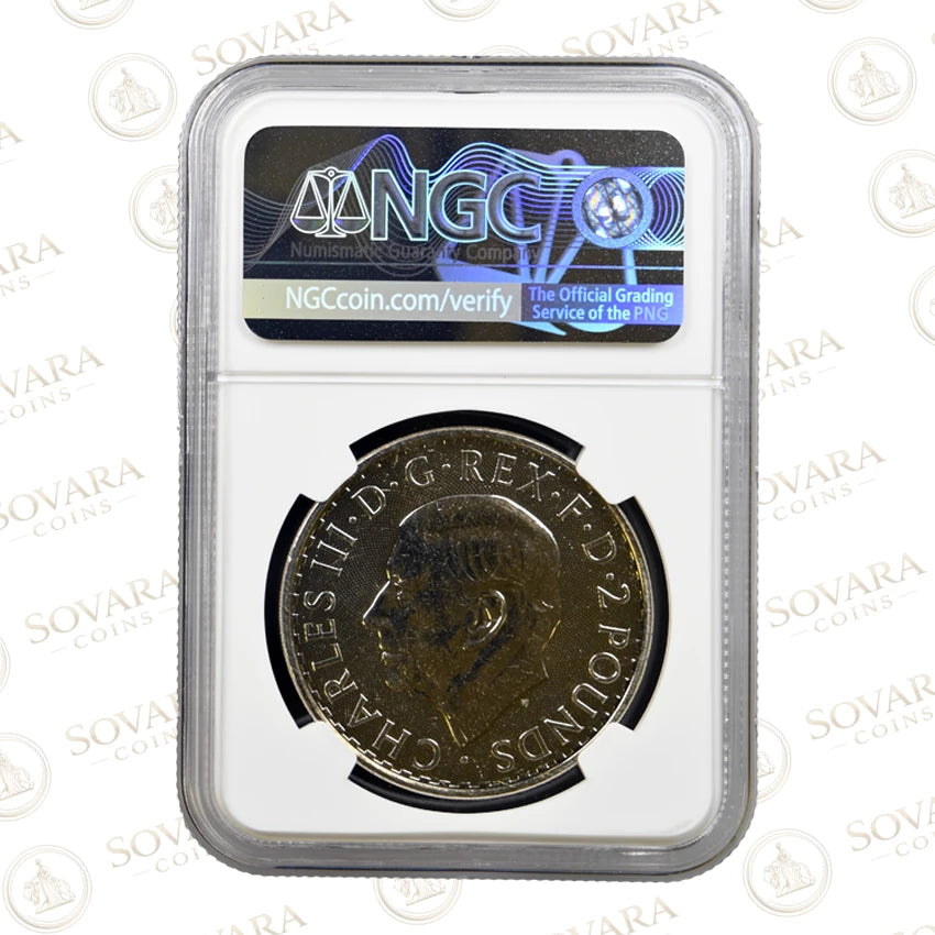 2026 Britannia mint error obverse - Martin Jennings King Charles III portrait cupro-nickel planchet