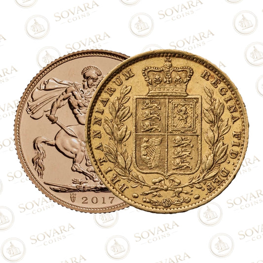 Celebration of Benedetto Pistrucci Sovereign Two-Coin Gold Set - 1855 & 2017