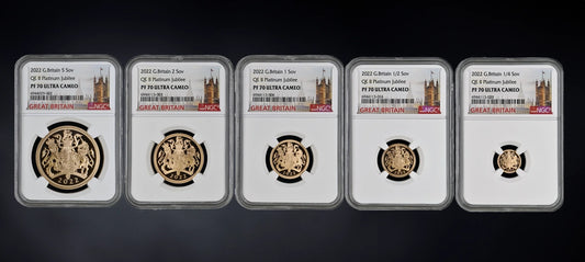 Sovereign Sizes Explained - Quarter to £5 Sovereigns Guide