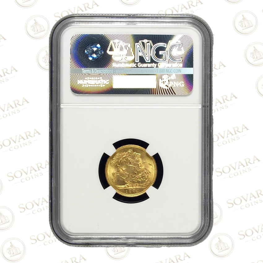 1899 Half Sovereign Reverse St George Dragon Pistrucci NGC MS64