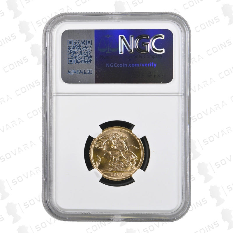1968 Gold Sovereign – Queen Elizabeth II Gillick Portrait – NGC MS64