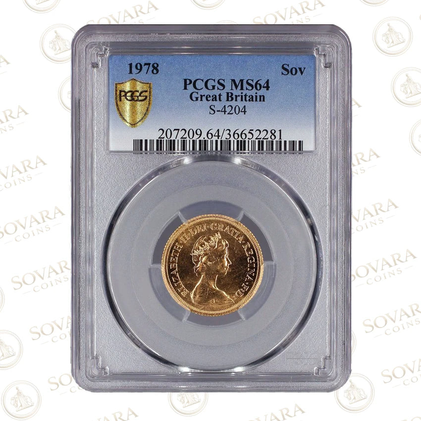 1978 Gold Sovereign obverse - Arnold Machin decimal portrait Queen Elizabeth II