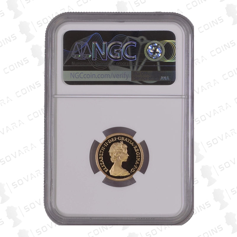 1982 Gold Proof Half Sovereign PF70 Ultra Cameo