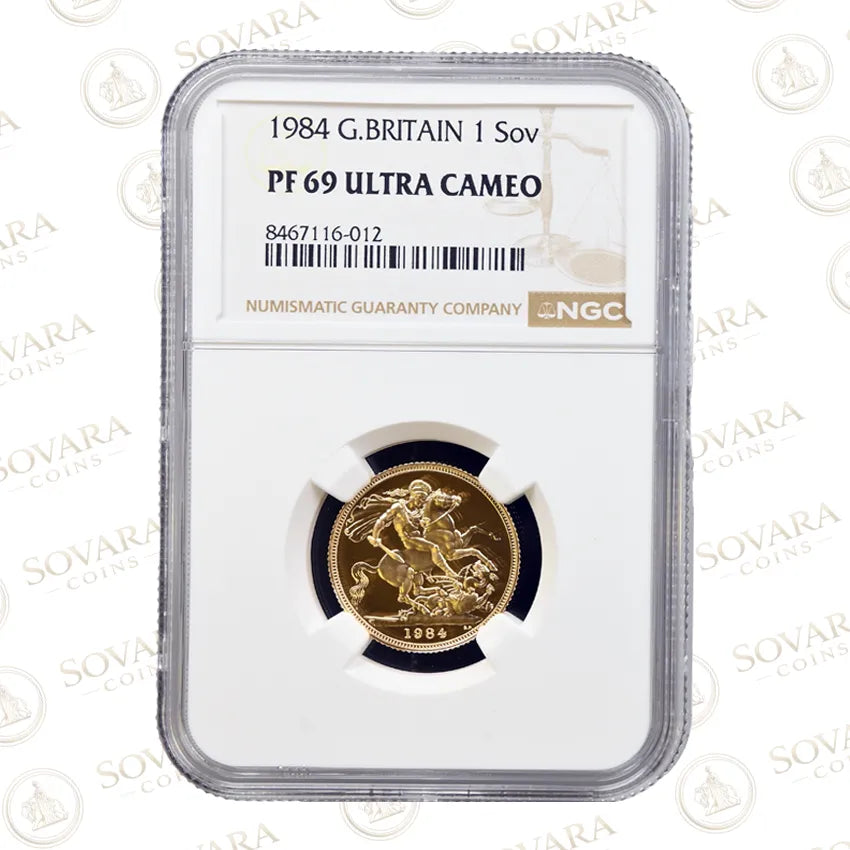 1984 Gold Proof Sovereign Full Sovereign NGC PF69 Ultra Cameo Strategic Value Tier