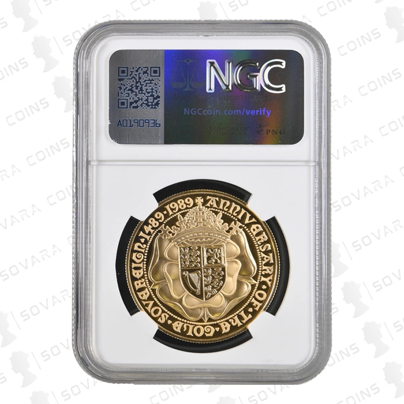 1989 Gold Proof Five Sovereign PF70 Ultra Cameo – 500th Anniversary of the Sovereign