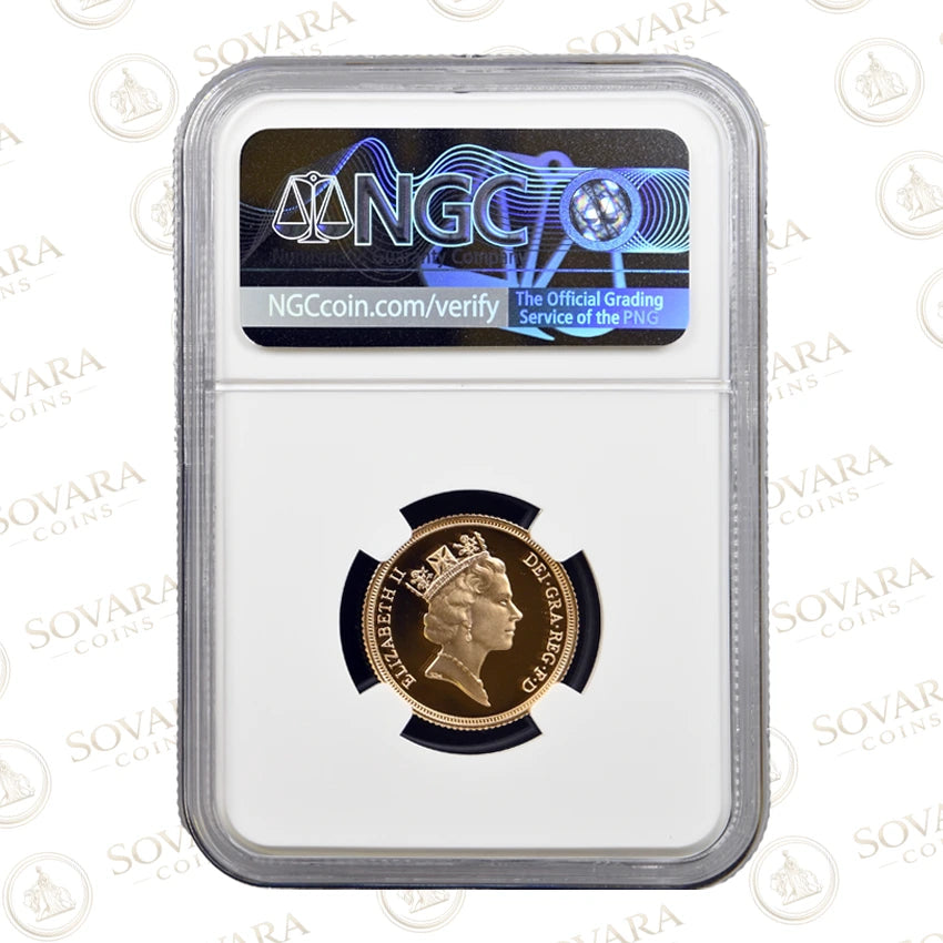 1991 Elizabeth II Gold Proof Sovereign NGC PF69 Ultra Cameo