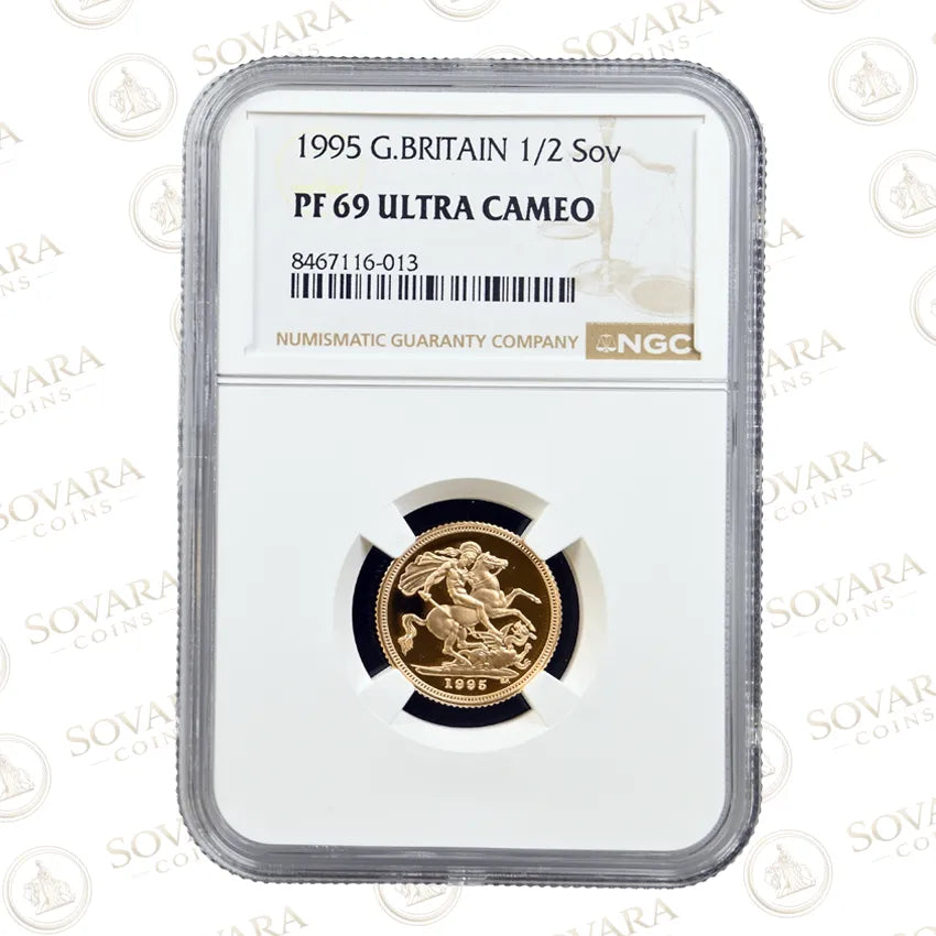 1995 Gold Proof Half Sovereign NGC PF69 Ultra Cameo Strategic Value Tier