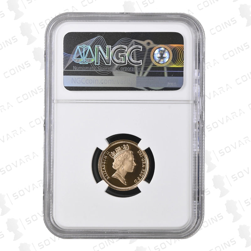 1995 Gold Proof Half Sovereign graded PF70 Ultra Cameo by NGC