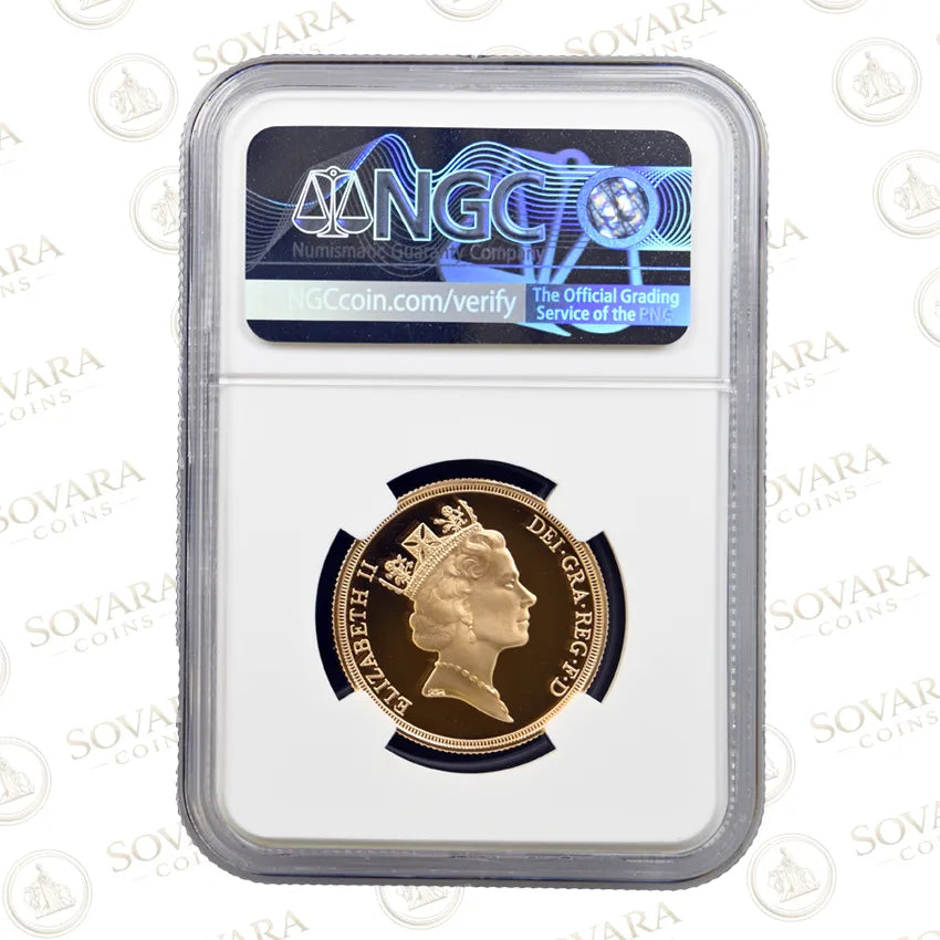 1996 Double Sovereign Reverse Classic Benedetto Pistrucci St George Design NGC PF70