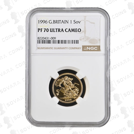 1996 Gold Proof Full Sovereign – NGC PF70 Ultra Cameo