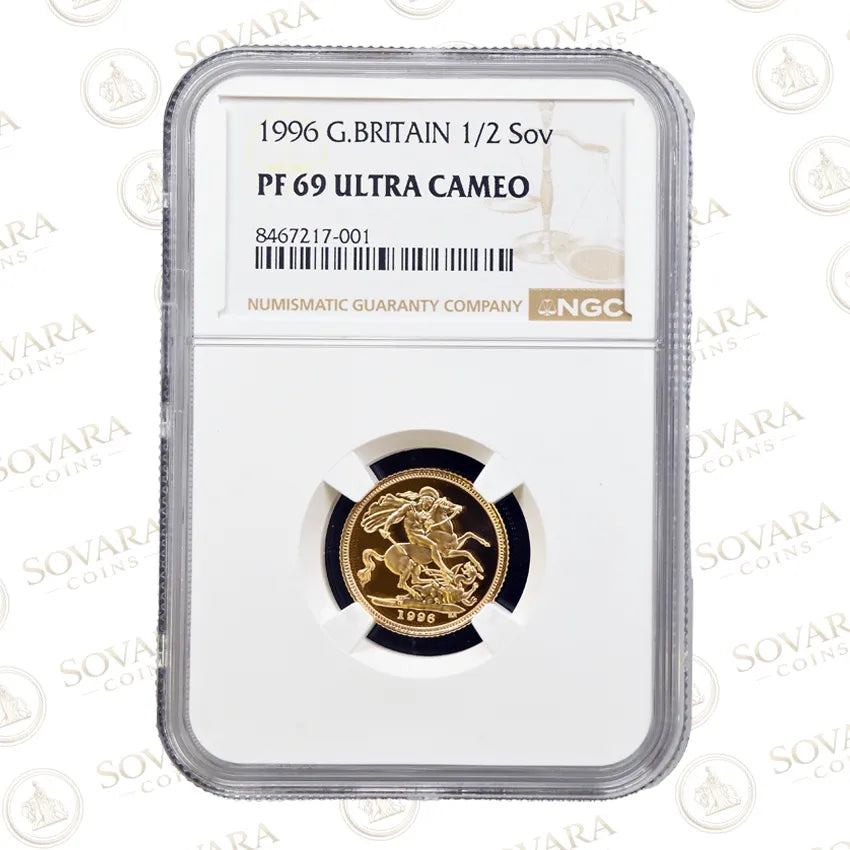 1996 Gold Proof Half Sovereign NGC PF69 Ultra Cameo Strategic Value Tier