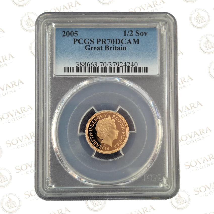 2005 Half Sovereign Obverse Ian Rank-Broadley Elizabeth II PCGS PR70