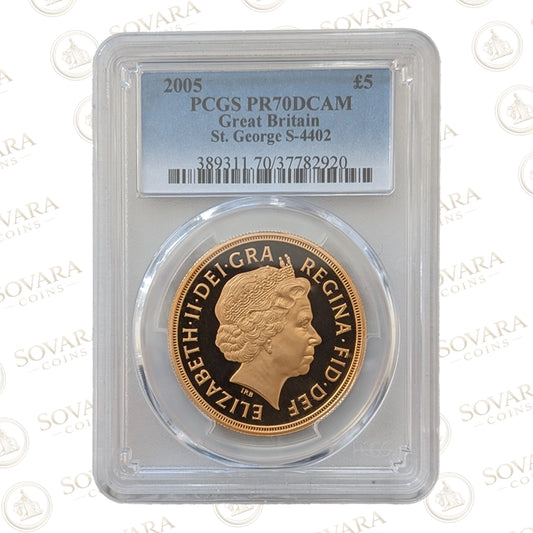 2005 quintuple sovereign proof obverse Queen Elizabeth II Ian Rank-Broadley portrait