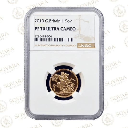 2010 Gold Proof Sovereign NGC PF70 Ultra Cameo Top Pop