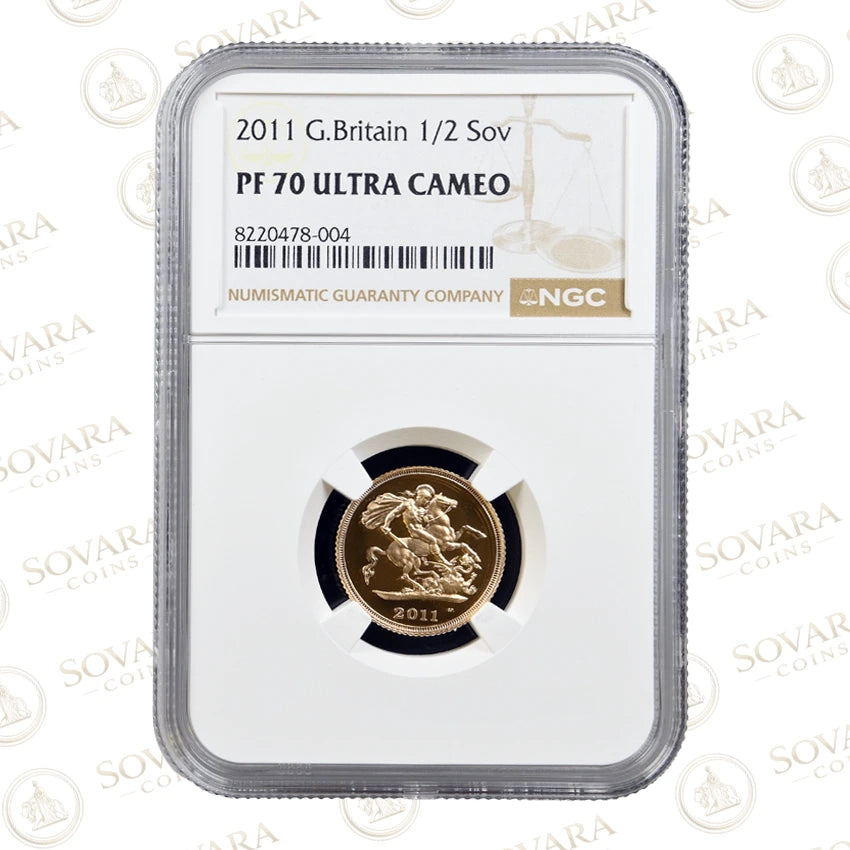 2011 Gold Proof Half Sovereign NGC PF70 Ultra Cameo Top Pop